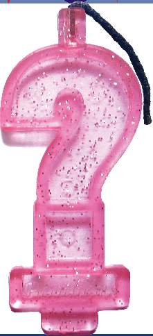 Vela big interrogação rosa
